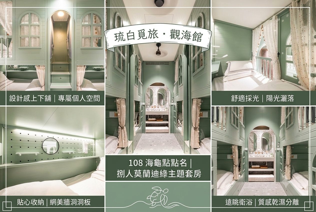 琉白覓旅．觀海館108｜海龜點點名